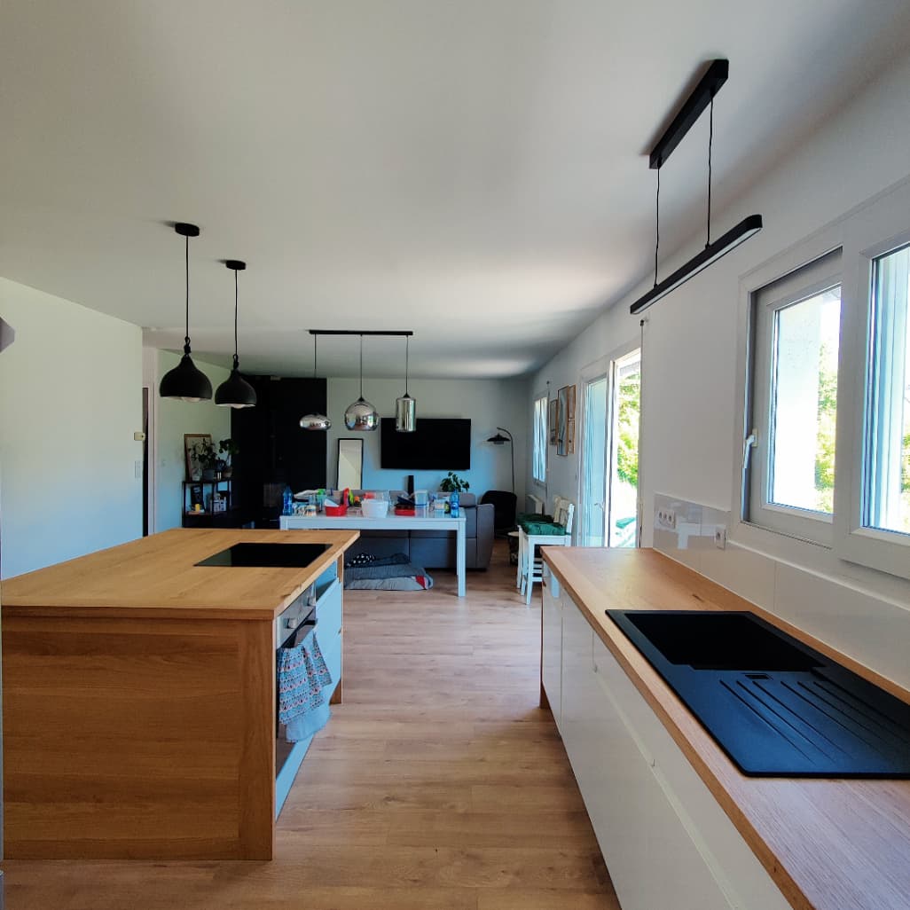 Habillage de cuisine en chêne