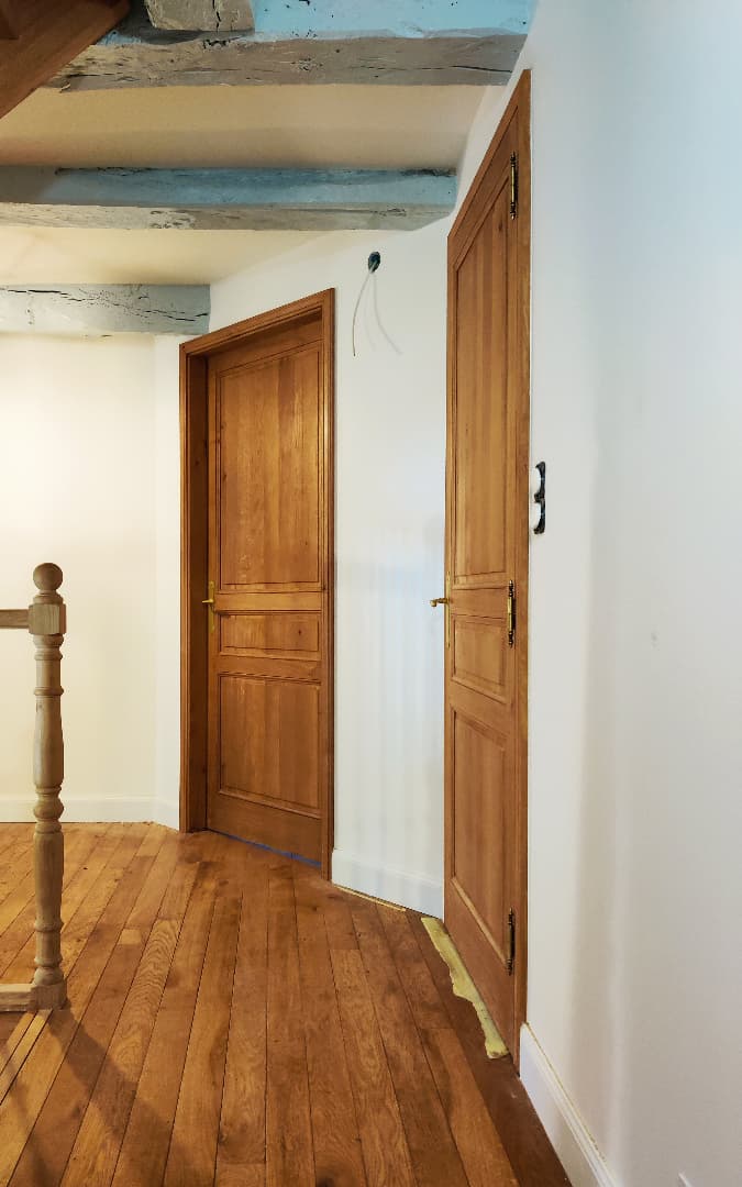 Portes en chêne moulures Louis XV